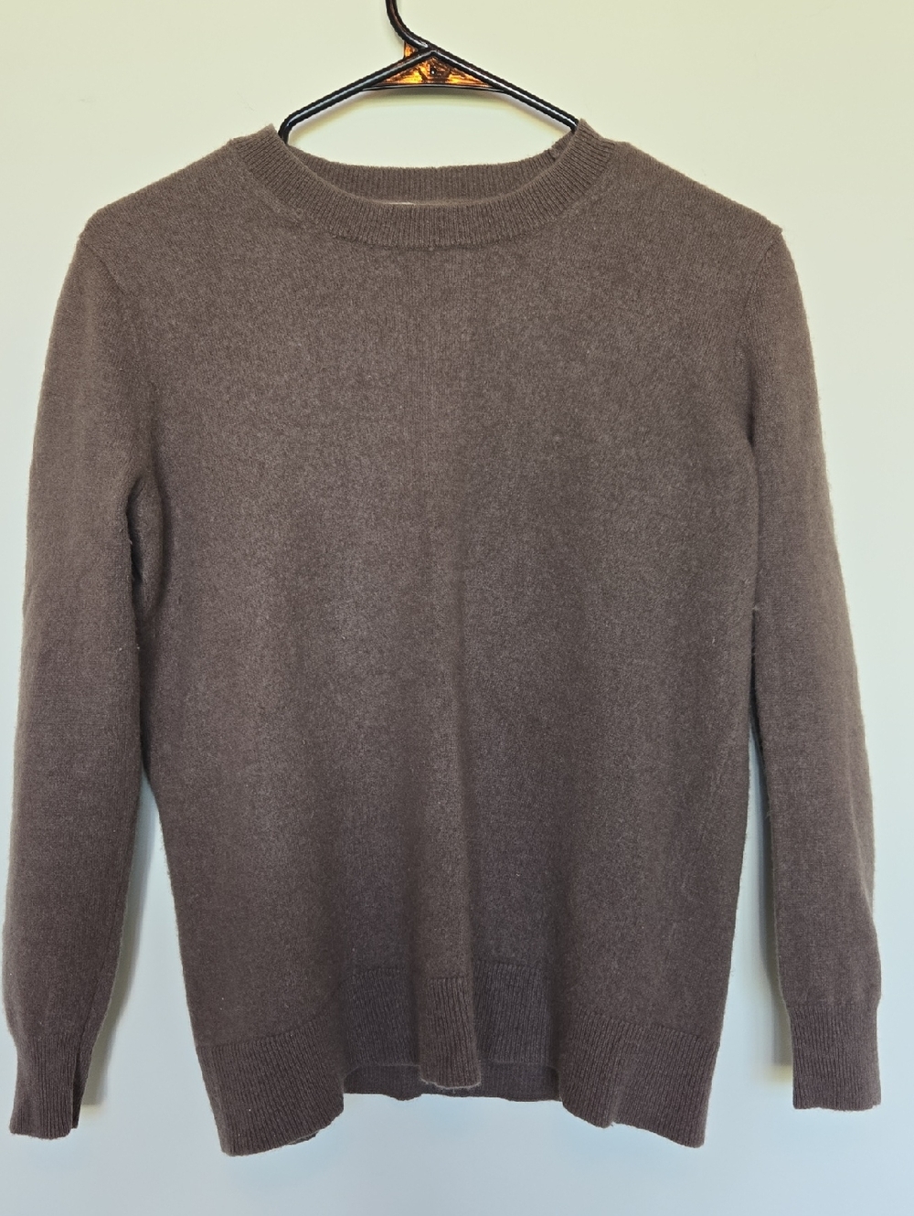 Women's Crewneck Sweater in Taupe Brown